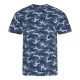 JT034 terepmintás unisex rövid ujjú póló Just Ts, Blue Camo-S