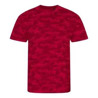   JT034 terepmintás unisex rövid ujjú póló Just Ts, Red Camo-L