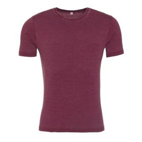   JT099 mosott hatású unisex rövid ujjú póló Just Ts, Washed Burgundy-XS