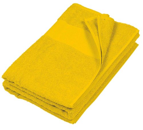 Uniszex  pamut vendég törölköző, Kariban KA112, True Yellow-50X100