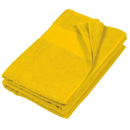 Uniszex  pamut fürdő törölköző, Kariban KA113, True Yellow-70X140