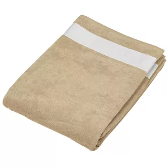   Uniszex  pamut velur fürdőlepedő, Kariban KA118, Beige/White-100X160