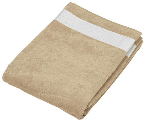 Uniszex  pamut velur fürdőlepedő, Kariban KA118, Beige/White-100X160