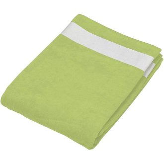   Uniszex  pamut velur fürdőlepedő, Kariban KA118, Lime/White-100X160