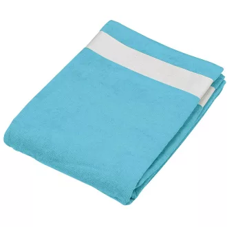   Uniszex  pamut velur fürdőlepedő, Kariban KA118, Turquoise/White-100X160