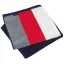 Uniszex  csíkos pamut velur fürdő törölköző, Kariban KA121, Grey/Red/White/Navy-90X180