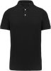 Férfi rövid ujjú galléros piké póló, SUPIMA pamutból, Kariban KA2000, Black-L