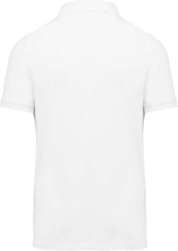 Férfi rövid ujjú galléros piké póló, SUPIMA pamutból, Kariban KA2000, White-M