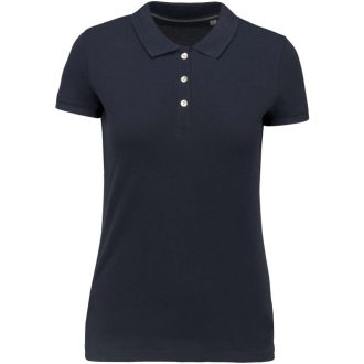   Női rövid ujjú galléros piké póló, SUPIMA pamutból, Kariban KA2001, Navy-XS