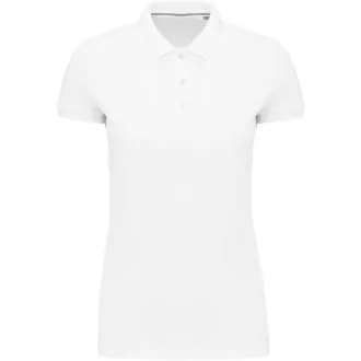   Női rövid ujjú galléros piké póló, SUPIMA pamutból, Kariban KA2001, White-XS
