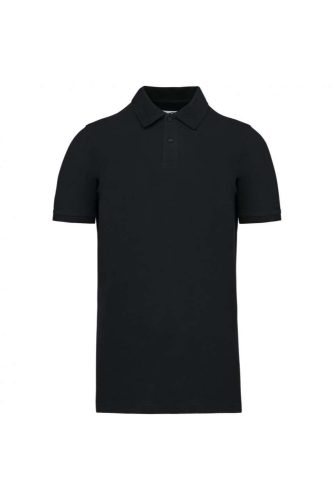 Férfi organikus férfi piké pamut póló, Kariban KA2025, Black-4XL