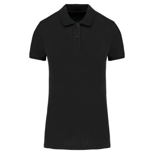 Női organikus piké pamut póló, Kariban KA2026, Black-XS
