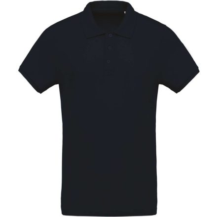Férfi organikus rövid ujjú piké póló, Kariban KA209, Navy-2XL