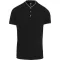 Férfi mandarin galléros rövid ujjú póló, Kariban KA223, Black/Oxford Grey-M