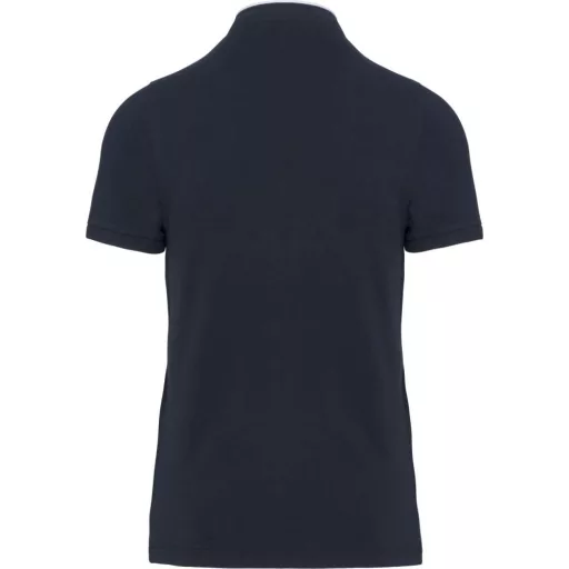 Férfi mandarin galléros rövid ujjú póló, Kariban KA223, Navy/White-3XL
