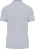 Férfi mandarin galléros rövid ujjú póló, Kariban KA223, Oxford Grey/Black-3XL