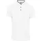 Férfi mandarin galléros rövid ujjú póló, Kariban KA223, White/Navy-M