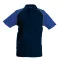 Férfi baseball galléros rövid ujjú piké póló, Kariban KA226, Navy/Royal Blue-2XL