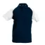 Férfi baseball galléros rövid ujjú piké póló, Kariban KA226, Navy/White-L