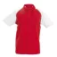 Férfi baseball galléros rövid ujjú piké póló, Kariban KA226, Red/White-L