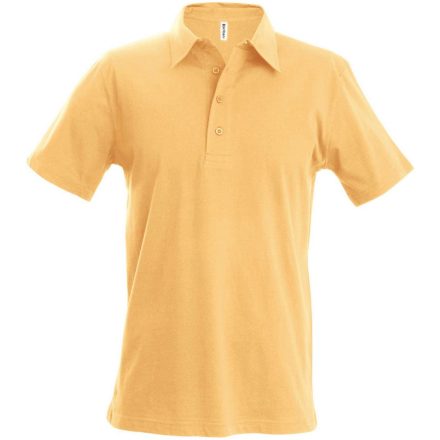 Férfi férfi rövid ujjú jersey pamut galléros póló, Kariban KA227, Light Orange-L