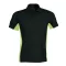Férfi kétszínű rövid ujjú galléros piké póló, Kariban KA232, Black/Lime-S