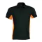 Férfi kétszínű rövid ujjú galléros piké póló, Kariban KA232, Black/Orange-2XL