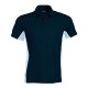 Férfi kétszínű rövid ujjú galléros piké póló, Kariban KA232, Navy/Sky Blue-XL