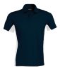 Férfi kétszínű rövid ujjú galléros piké póló, Kariban KA232, Navy/White-L