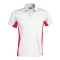 Férfi kétszínű rövid ujjú galléros piké póló, Kariban KA232, White/Red-L