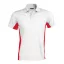 Férfi kétszínű rövid ujjú galléros piké póló, Kariban KA232, White/Red-M