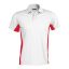 Férfi kétszínű rövid ujjú galléros piké póló, Kariban KA232, White/Red-S