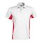 Férfi kétszínű rövid ujjú galléros piké póló, Kariban KA232, White/Red-XL