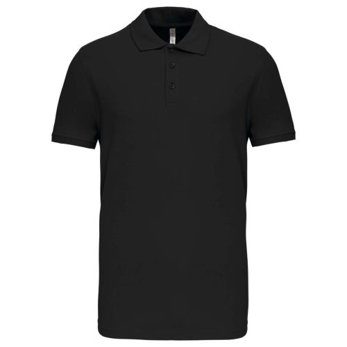 Férfi galléros piké sztreccs póló, Kariban KA239, Black-2XL