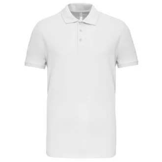   Férfi galléros piké sztreccs póló, Kariban KA239, White-2XL