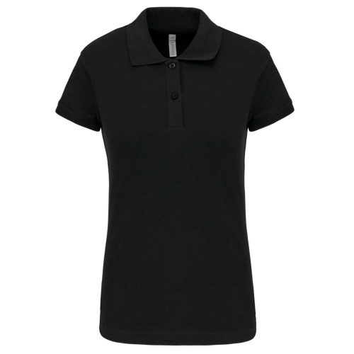 Női galléros sztreccs piké póló, Kariban KA240, Black-2XL