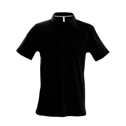 Férfi rövid ujjú galléros piké póló, Kariban KA241, Black-2XL