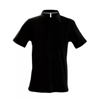   Férfi rövid ujjú galléros piké póló, Kariban KA241, Black-4XL