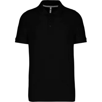   Férfi rövid ujjú galléros piké póló, Kariban KA241, Black-4XL