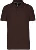 Férfi rövid ujjú galléros piké póló, Kariban KA241, Chocolate-2XL