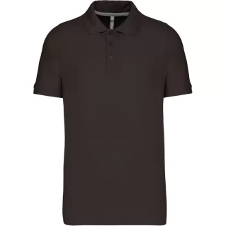   Férfi rövid ujjú galléros piké póló, Kariban KA241, Dark Grey-S