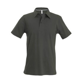   Férfi rövid ujjú galléros piké póló, Kariban KA241, Dark Khaki-4XL