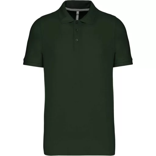 Férfi rövid ujjú galléros piké póló, Kariban KA241, Forest Green-4XL