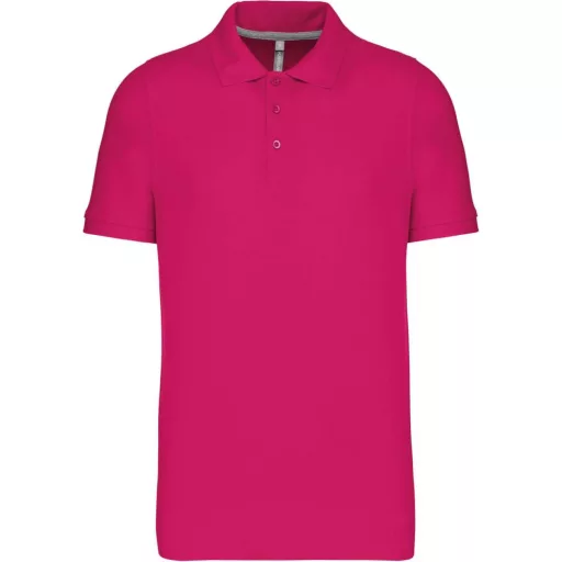 Férfi rövid ujjú galléros piké póló, Kariban KA241, Fuchsia-2XL