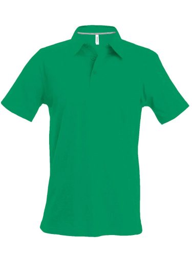 Férfi rövid ujjú galléros piké póló, Kariban KA241, Kelly Green-2XL