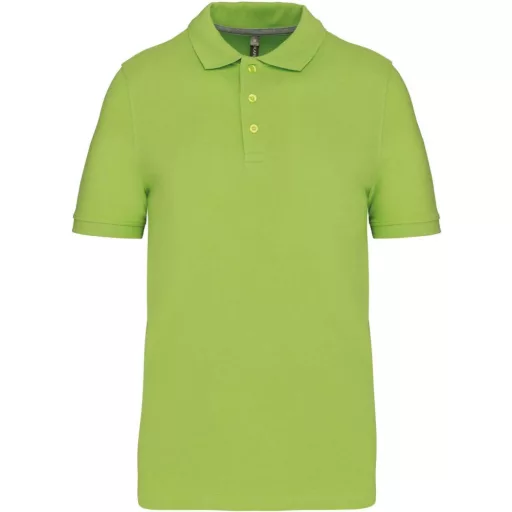 Férfi rövid ujjú galléros piké póló, Kariban KA241, Lime-M