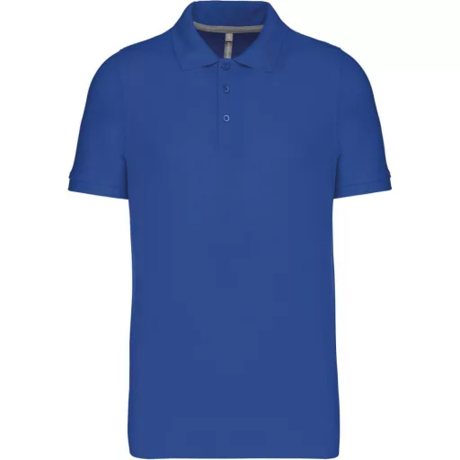 Férfi rövid ujjú galléros piké póló, Kariban KA241, Light Royal Blue-XL