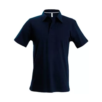   Férfi rövid ujjú galléros piké póló, Kariban KA241, Navy-4XL