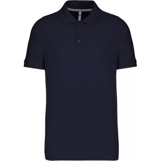   Férfi rövid ujjú galléros piké póló, Kariban KA241, Navy-4XL