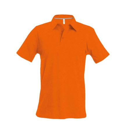Férfi rövid ujjú galléros piké póló, Kariban KA241, Orange-M